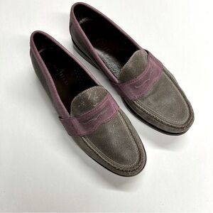 Cole Haan Men's Pink/ Gray leather Slip-on Loafer